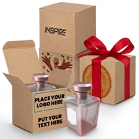 Boîtes en papier tendance, boîtes cadeaux personnalisées en kraft avec couvercle rabattable, 4 x 4 x 4 - Boîte cadeau personnalisée