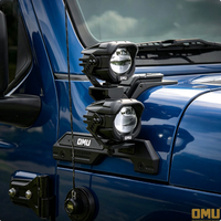 Support de fixation de phare OMU A-Pillar en aluminium et fibre de carbone noir pour Wrangler JL 392 JT Sand Runner & Mojave, support de phare auxiliaire