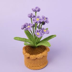 Orquídea de Ganchillo en Maceta, Flor Artificial Tejida, para Regalos de Niñas en el Día de la Madre, Halloween, Graduación, Pascua - Product Image 4