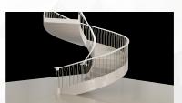 Balustre d'escalier en métal et alliage d'aluminium au design moderne avec main courante en laiton pour escaliers intérieurs