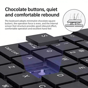 Clavier portable USB <span class=keywords><strong>mini</strong></span> pour ordinateur portable, nouveau clavier chocolat anti-ghosting 87 touches multi-touches - Product Image 5
