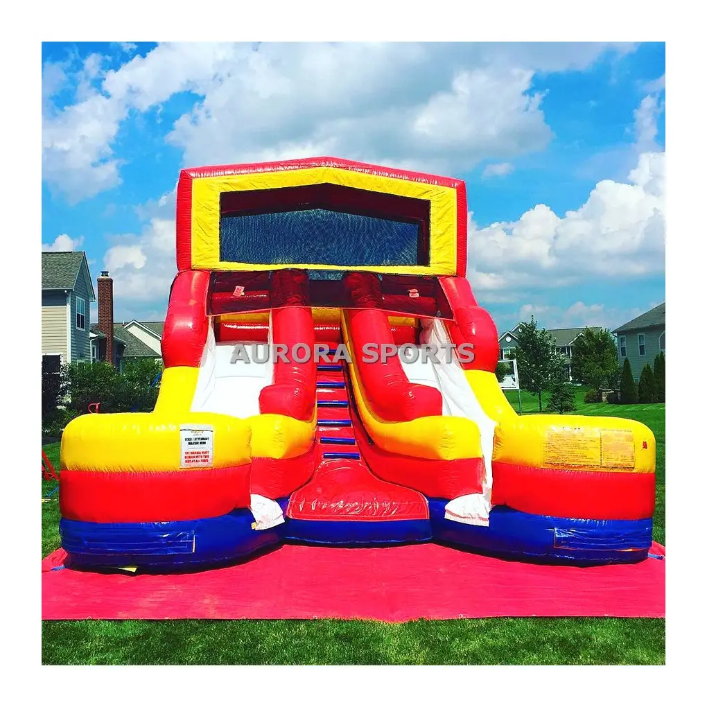 commercial inflatable jumper bouncy castle outdoor air slide bounce house moonwalk inflatable water slide with blower