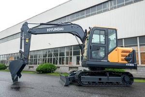 Excavadora hidráulica pequeña Hyundai HX80G de 7,68 toneladas usada, excavadora compacta sobre orugas, maquinaria de segunda mano - Product Image 2