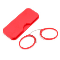 Convenient Pocket-size Pince-nez Reading Glasses Mini Templeless Clip-on Nose Magnifiers Lightweight TR90 for Travel