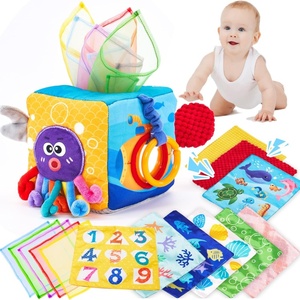 Juguete de tela suave con textura arrugada <span class=keywords><strong>para</strong></span> bebés de 6 a 12 meses, juguete sensorial <span class=keywords><strong>para</strong></span> el tiempo boca abajo - Product Image 5