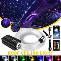 Kit de Luces de Techo de Fibra Óptica para Auto y Hogar, 500 Piezas, Luces de Techo con Control Remoto, Efecto de Estrellas Fugaces