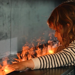Vente en gros de décoration intérieure de <span class=keywords><strong>maison</strong></span> Cheminée à vapeur d'eau Flamme à bois Cheminée d'intérieur électrique à vapeur 3D Fixation murale - Product Image 3