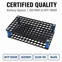 Support d'isolation personnalisé pour cellules de batterie lithium-ion 3,7 V, compatible avec les cellules 18650, 21700, 26650, 32650, 33140, OEM
