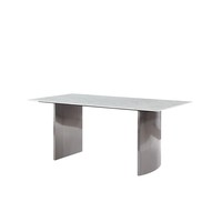 Table de salle à manger extensible pour îlot de cuisine, plateau de luxe en marbre et pierre frittée, sièges extensibles