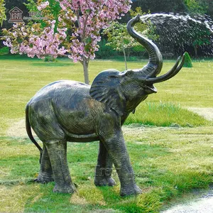 Grande fontana all'aperto a grandezza naturale del giardino dell'acqua della statua dell'elefante del bronzo da vendere