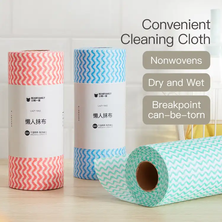 Bearfamily удобный нетканый материал одноразовое полотенце цветной рулон ткань для чистки
