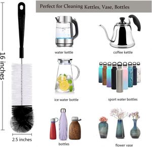 5-Pack <b>Long</b> <b>Handle</b> Cleaning <b>Brushes</b> Set for Narrow Wine/Bee/Thermos/Flask Lid Bottle <b>Brush</b> - Product Image 2