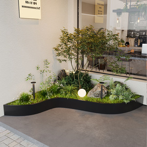 Jardinières en fer forgé sur pied, forme irrégulière, pour balcon, cour et jardin, en métal courbé, style boîte à fleurs. - Product Image 4