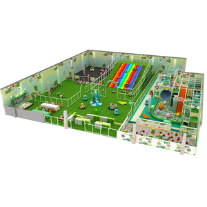 Aire de jeux intérieure personnalisée sur le thème vert, équipement de terrain de jeux souple, château gonflable pour enfants avec fosse à sable et manège - Product Image 4