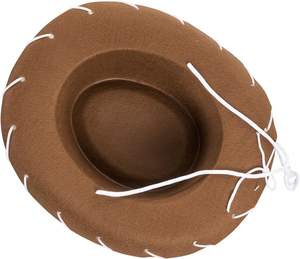 Chapeau de cow-boy vintage en bois SOLPOP, décontracté, western, pour enfants, costume de fête, chapeau de cowgirl en feutre marron avec corde - Product Image 5