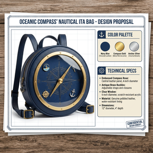 Sac à bandoulière ITA personnalisé à fenêtre transparente, thème Voyageur du Temps Créatif, avec montre de poche sphérique, pour Cosplay, Anime et Mode - Product Image 5