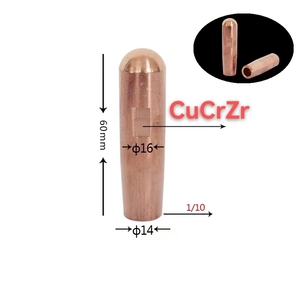 Pointes de soudage CuCrZr, pointe d'électrodes pour soudeur par points à résistance 1/10 16x60mm 13x50mm - Product Image 5