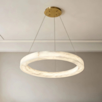 Lustre suspendu rond en cuivre moderne JYLIGHTING pour la décoration intérieure, la maison, le restaurant, la villa, l'escalier