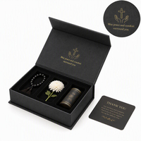 Coffret Cadeau Rigide Noir Mat Fait Main avec Laminage Mat pour Condoléances, Soutien en cas de Démourvement - Coffret de Soin pour la Perte d'un Proche
