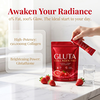 OLLI OEM Gluta Collagen Pro Poeder Glutathion 150000mg Collageen Fat Berry Smaak Huidverheldering Enkelvoudige Sachet Drinkpoeder
