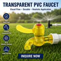 Robinet à bec en PVC transparent de Chine, Robinet en plastique anti-corrosion pour ferme, jardin, usage domestique, plomberie extérieure, vente en gros OEM