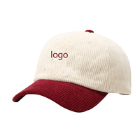 Moda Casual personalizado rojo blanco logotipo bordado 2 tonos PANA gorra de béisbol lisa