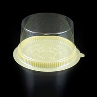 Boîtes d'emballage alimentaire jetables en plastique transparent rond en PET pour gâteaux, pain, sushis, biscuits