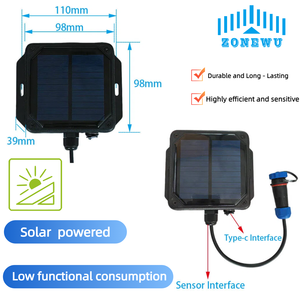 Умный высокоточный экологичный датчик EC почвы ZONEWU LoRa на солнечной энергии, 3-в-1 анализатор EC почвы на солнечной энергии для плодоносящих и овощных угодий - Product Image 3