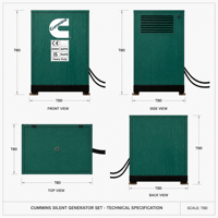 Groupe électrogène diesel Cummins CE 10KW 15KW 20KW 300Kva super silencieux monophasé/triphasé 220/420V de haute qualité avec démarrage automatique ATS