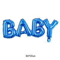 Ballons en aluminium lettres BÉBÉ pour décoration de fond de fête de naissance, 1er anniversaire, baptême