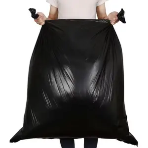 Bolsa de basura de alta resistencia Biodegradable Color negro Cubo de basura Bolsas de basura Rollo Vietnam Hecho en precio directo de fábrica para PE al por mayor