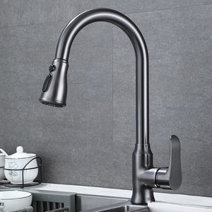 Moderne Gunmetal Gris 360 Rotation 3 Moule Pulvérisateur Torneira Gourmet Chaud Froid Mélangeur Cascade Robinet De Cuisine Avec Arrêt - Product Image 1