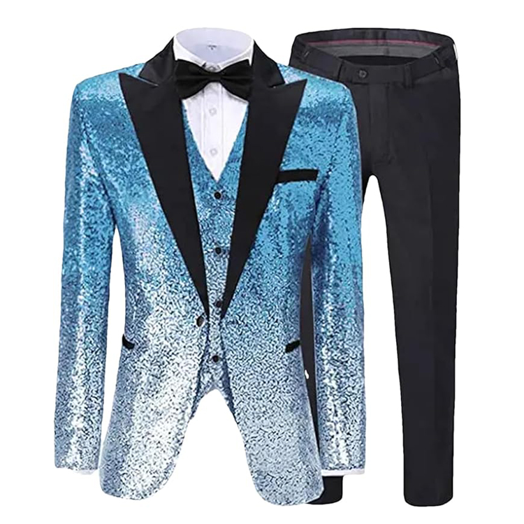 Lentejuelas Combinacion Traje Azul Oscuro Azazie Macy