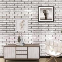 Papier peint en brique grise rétro européenne pour chambre à coucher, salon, auto-adhésif, imperméable, 3D en relief, épaissi, 2 mm, tissu non tissé
