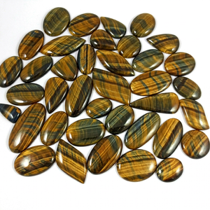 Lote al por Mayor de Piedras Preciosas Sueltas de Ojo de Tigre Azul Natural, Cabujón, Peso Alto, Alta Calidad, para Joyería - Product Image 1