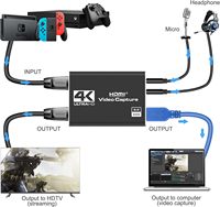 Carte de Capture de Câble de Données 4K pour HDTV, Prend en Charge l'Enregistrement de Streaming Full HD 1080P 60FPS, Compatible Nintendo Switch/PS5/3DS/Xbox/PS4