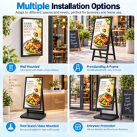 Affichage numérique extérieur, écran haute luminosité 43 pouces 1800 nits, panneau de menu LCD étanche IP65 avec contrôle Wi-Fi