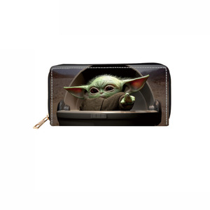 Anime in pelle sintetica Cool Cartoon <span class=keywords><strong>Star</strong></span> del portafoglio Yoda War borsa a gettoni porta carte Anti-smarrimento borse per telefono - Product Image 3