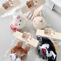 Série de balles rebondissantes couineuses en TPR, jouets en peluche mignons pour chiens (lapin, éléphant, ours), durables et interactifs pour usage intérieur