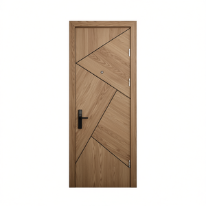 Porte intérieure moderne de luxe en bois massif, placage de chêne, panneau shaker, pré-montée, chambre à coucher, salle de bain, villa, appartement - Product Image 1