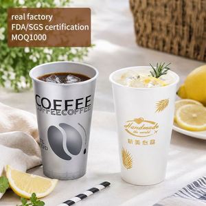 Vaso de Café Desechable de PP para Sala de Descanso de Oficina, 500 ml, 90 Calibres, Venta al por Mayor, Logotipo Personalizado, Vaso de Plástico Multiusos con Impresión Digital - Product Image 1