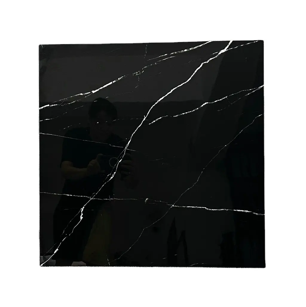 60x60cm 80x80cm, 60x120cm,75x150cm Black Marquina marble tile Nero Margiua floor gres ceramic tile