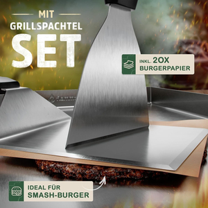 <span class=keywords><strong>Plaque</strong></span> <span class=keywords><strong>de</strong></span> cuisson en acier inoxydable épais avec accessoires <span class=keywords><strong>pour</strong></span> <span class=keywords><strong>barbecue</strong></span> extérieur, résistante à la chaleur et antiadhésive - Product Image 3