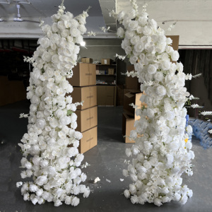 ฮอร์นดอกไม้ A21สำหรับงานแต่งงานดอกกุหลายสีขาวกลิ่นกุหลาบดอกกล้วยไม้ดอกไม้ประดิษฐ์ทำจากผ้าไหมสำหรับตกแต่งงานแต่งงาน - Product Image 1