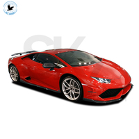 Nouveaux canards en fibre de carbone pour Lamborghini Huracan LP610 LP580, amélioration du pare-chocs avant avec découpes pour l'échappement et clips inclus