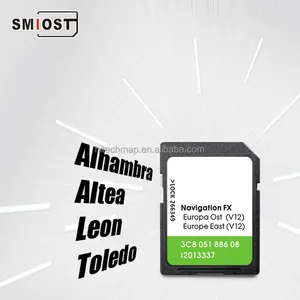 SMIOST لفولكس فاجن تيجوان نافي كارت أوروبا ساف بطاقة تحديث خريطة SD بطاقة الملاحة لفولكس فاجن FX V12