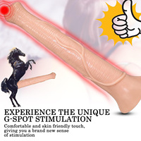 Dildo Animal en Forma de Alienígena, Extremadamente Largo y Grueso, Impermeable y Portátil