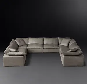 Sassanid conjunto de sala de estar, design contemporâneo, couro premium, modular, sofá u