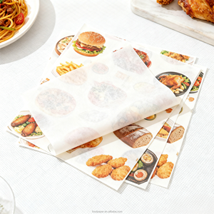 Custom Logo Eco Friendly Biodegradable Kraft <b>Paper</b> <b>Wrap</b> Sheets Food Grade Greaseproof Sandwich <b>Burger</b> - Product Image 1