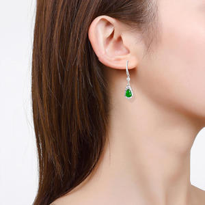 Pendientes de Jadeíta Natural en Forma de Calabaza, Plata S925, Joyería para Mujer, Estilo Chino, Regalo con Certificado de Tasación D023 - Product Image 4